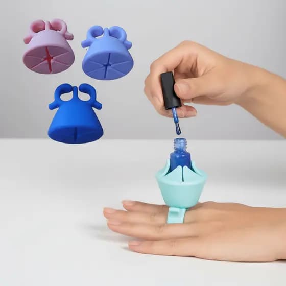 Suporte Para Esmalte Apoio De Unhas Nail Silicone Manicure