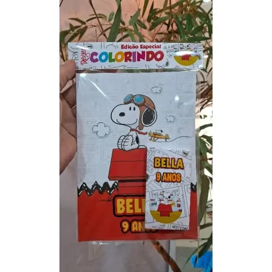 10 kits de colorir personalizado lembrancinha Snoopy.