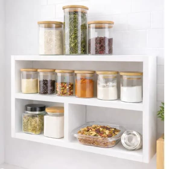 Nicho Porta Temperos MDF Branco Organizador para Armário de Cozinha Com Prateleira Decoração