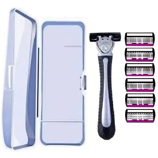 Aparelho de Barbear + 3 Recargas Refil de 6 Lâminas