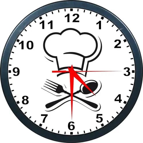 Rel贸gio De Parede Cozinheiro Culinaria - Chef Gourmet- 24cm