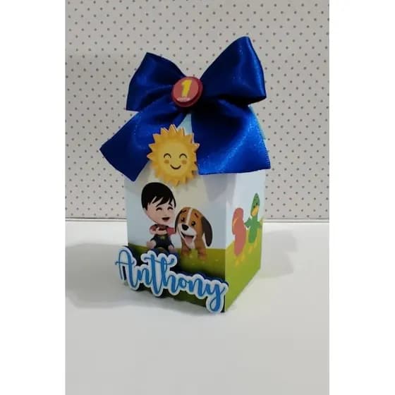 Kit Caixa Milk Personalizada Bento e Totó | Lembrancinha de Aniversário