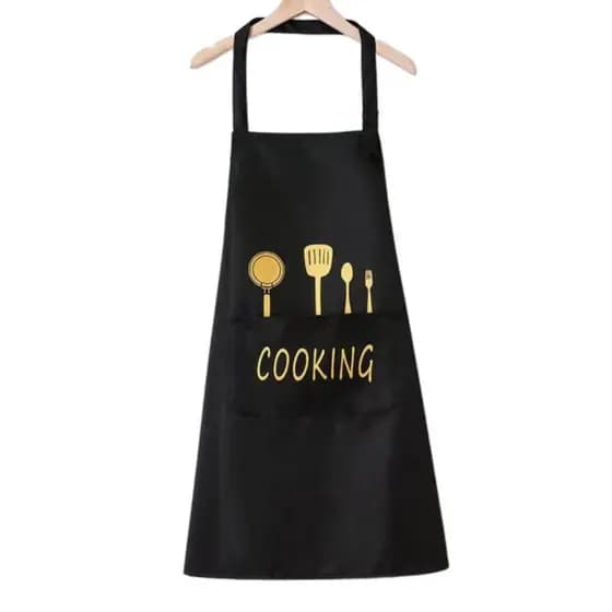 Avental Cozinha Bolso Personalizado Impermeavel Preto Branco
