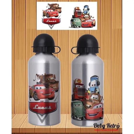 Garrafa Carros personalizada com nome, Squeeze Carros, Garrafa de água infantil