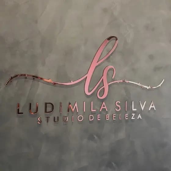 Logo em Acrílico Espelhado Personalizado Cores Rose, Prateado e Dourado