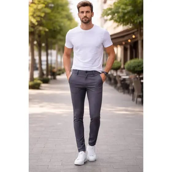 Calça Masculina Slim Fit Social Premium Alfaiatária