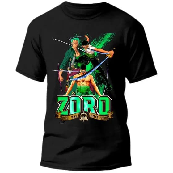 Camisa Camiseta Infantil do Zoro One Piece Anime Desenho Camisa do 6 ao 16 Envio Rapido