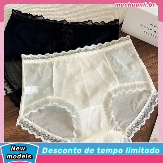 Doce renda guarnição feminina sem costura tamanho grande calcinha feminina puro desejo estilo Jacquard confortável pele-