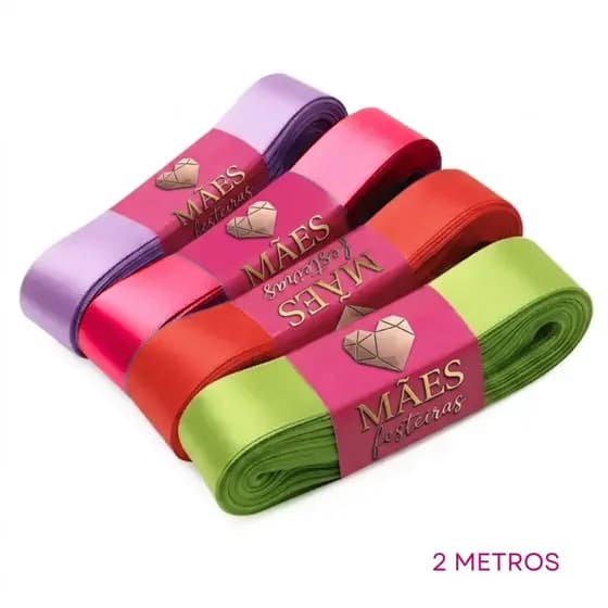 Fita de Cetim N°5 Lisa da Progresso com 22 MM - 5 METROS