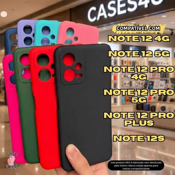Capa Capinha Aveludada Compatível com Xiaomi Redmi Note 12 4G Note 12 5G Note 12 Pro Plus Note 12S