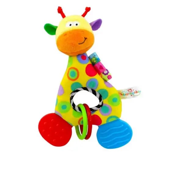 Mordedor Girafa Chocalho Mobile Brinquedo para Bebê Sensorial
