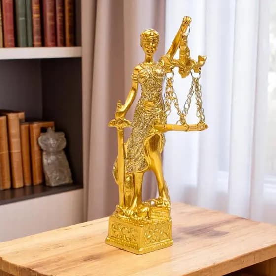 Estátua Dama da Justiça Thêmis Deusa do Direito, Símbolo de Equilíbrio e Justiça, Decoração Elegante