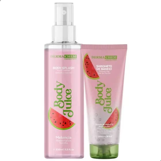 Kit Corporal Body Splash e Sabonete Body Juice Melancia Dermachem