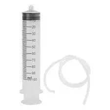Seringa 100ml Grande Plástico Dieta Recarga Oficina Fluidos