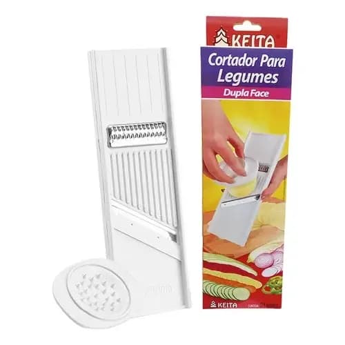 Cortador Fatiador ralador de legumes Frutas Queijo Keita Dupla Face Apoiador 25cm cozinha