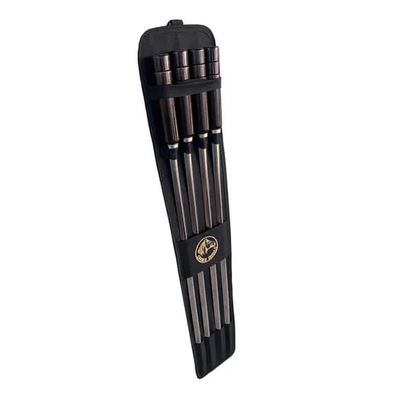 Kit 4 Espetos Artesanais de Inox P/ Churrasco Com Capa