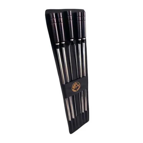 Kit 6 Espetos Artesanais de Inox P/ Churrasco Com Capa