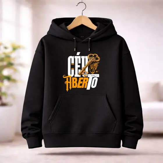 Blusa De Frio Moletom Canguru Unissex Manga Longa Estampa Cristã Bibilico Religiosa Casual Céu Aberto