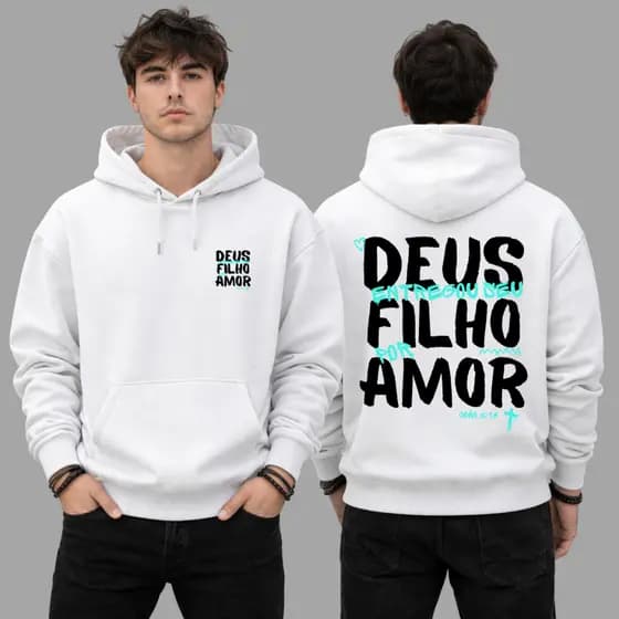 Blusa De Frio Moletom Masculina Casaco Blusão Cristã Religiosa Streetwear Algodão Confortável