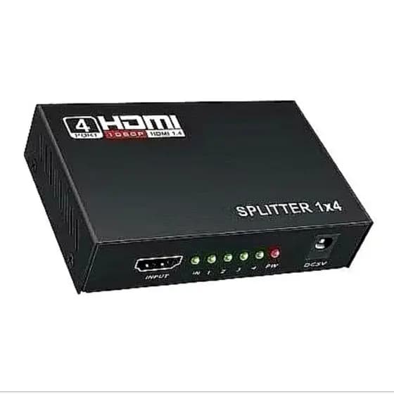 Splitter HDMI 1x4 1080p 3D - Instalação Rápida e Áudio Profissional