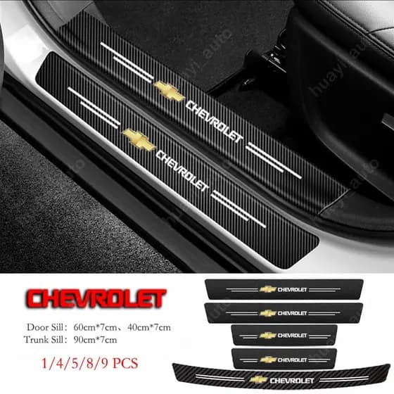Chevrolet Tracker Corsa Captiva Onix Cruze Omega Prisma Celta Astra Sonic Autocolante De Soleira De Carro Anti-Riscos