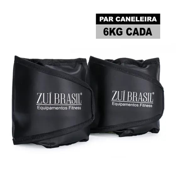 Par de Tornozeleira de Peso Caneleira 6kg Profissional Academia e Treino em Casa