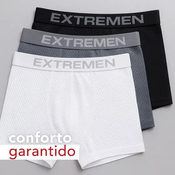Kit 5 Cuecas Boxer DRY FIT Premium Respirável Microfibra Confortavel Adulto Plus Size