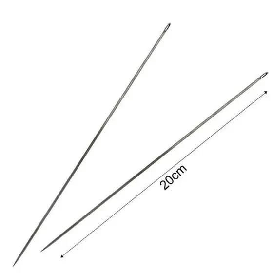Agulha Tapeceiro 20Cm 2 Unidades Metal Alta Qualidade Ótimo Custo-Benefício Prático E Resistente