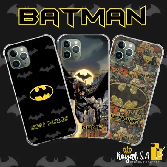 Capinha personalizada Batman para todos os aparelhos Samsung/ Iphone/ Motorola/ Xiaomi/ Realme