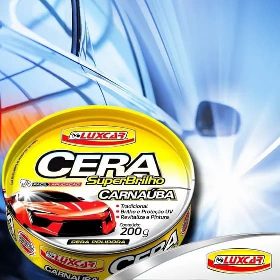Cera Pasta Automotiva com Carnaúba Luxcar SuperBrilho 200g