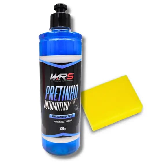 Pretinho Automitvo para Pneus e Borrachas WRS 500mL com esponja aplicadora