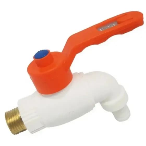 Torneiras Esfera Jardim /Tanque PVC e Latão 1/2 - Resistente