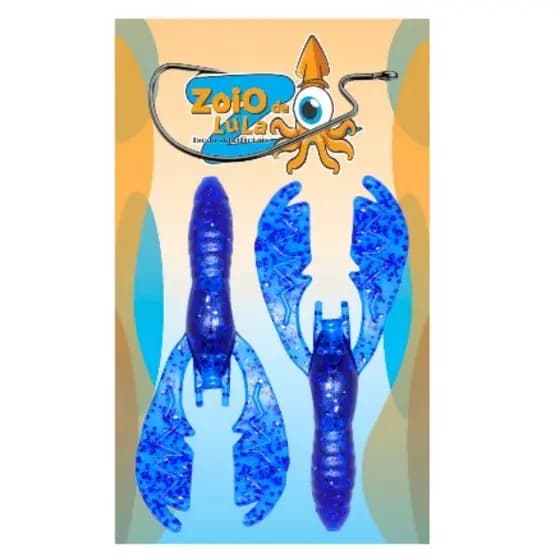 Kit 2 cartelas Isca Z-Tube 10cm - 4 unidades + Anzol.