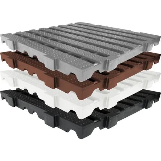 kit 04 ou 01 und Piso Plástico, Estrado Plástico 50x50x4,5 cm, Deck de Plástico, Palete Plástico 50x50