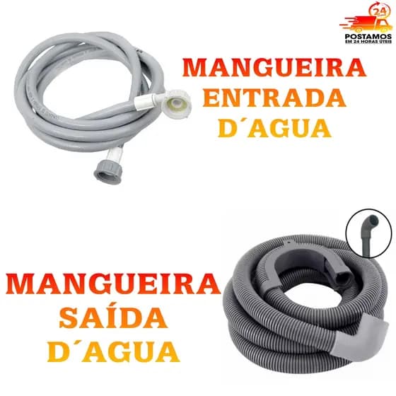 KIT Mangueira Maquina de Lavar Roupa Brastemp, Electrolux, Samsumg, LG entre outras