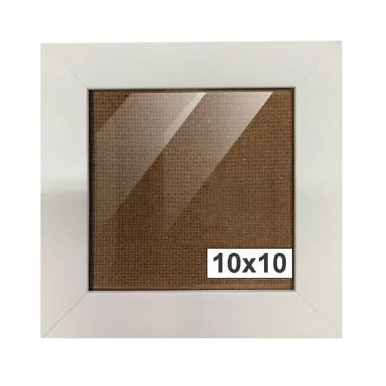 Kit 5 Molduras 10x10 Quadros Branco