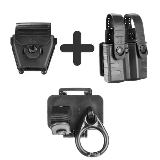 Kit Porta Algema Polímero + Porta Carregador Duplo + Porta Tonfa
