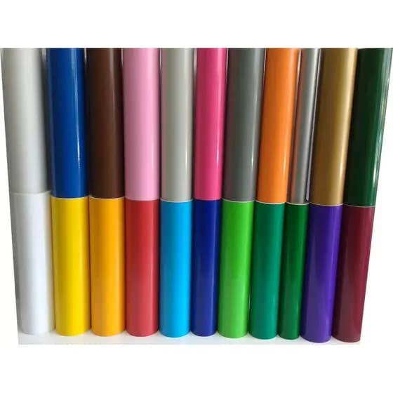Adesivo Vinil Película Contact Decorativo a Prova D'água Impermeável Para Corte e Envelopamento Geladeira Móveis Vermelho Amarelo Azul Verde Laranja Branco Preto - 1m X 50cm