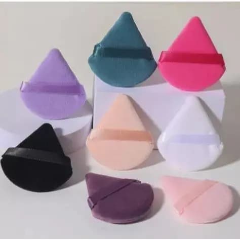 Esponjas puff para maquiagem pó, triangular almofadada