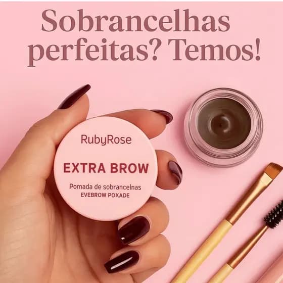 LANÇAMENTO Pomada para Sobrancelhas Extra Brow Linha Rosa by Ruby Rose HB-E2502