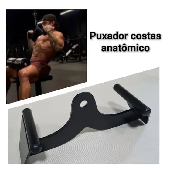 Puxador costas anatômico 31 cm pegada neutra musculação academia