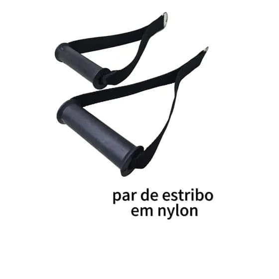 Par de puxador estribo nylon cross over academia musculaçao