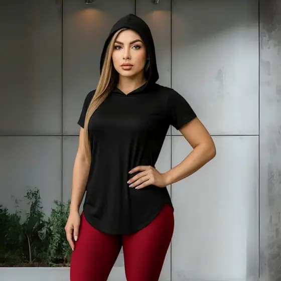 Camiseta Academia Feminina Blusinha Blusa Basica Lisa Longline Oversized
