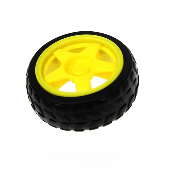 Roda Pneu De Borracha 68mm Para Carrinho