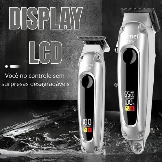 Máquina De Cortar Cabelo Kemei Km 8540 Aço Inoxidável Usb Pr