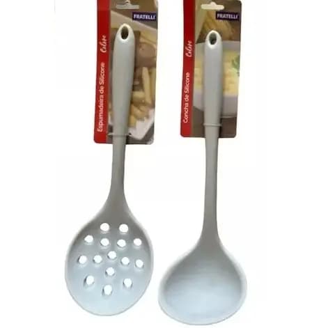 Kit de Escumadeira e Concha de Silicone Fratelli