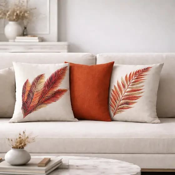 Kit 3 Capas de Almofadas Decorativas 45x45 Linho Pérola