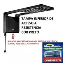 Tampa Da Resistência Ducha Acqua Duo Ultra Preta - Ref. A-05P - Original Lorenzetti