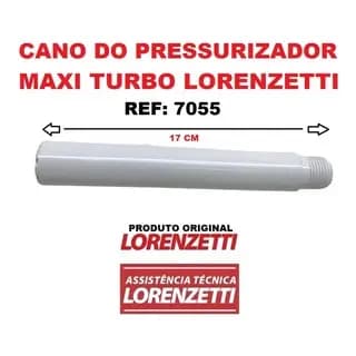 Cano Do Pressurizador Maxi Turbo Branco Lorenzetti Original - Ref. 7055 - Original Lorenzetti