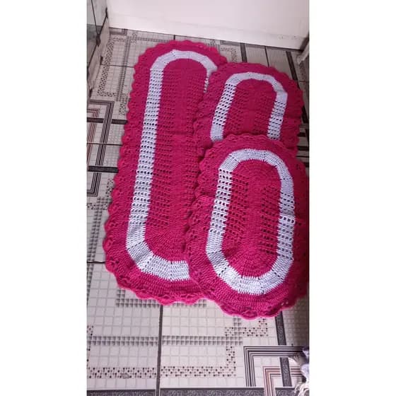 Jogo de Cozinha ou quarto - Rosa - Chique